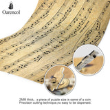 Oarencol Music Notes Stave Abstract Old Paper Vintage Jigsaw Puzzle 1000 Pieces Puzzles for Adults Kids DIY Gifts Oarencol