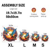 Jigfoxy Wooden Puzzles for Adults, Hummingbird Wooden Jigsaw Puzzles, Unique Animal Shape Puzzles, Christmas Thanksgiving Gifts for Family Friend(S-7.9 * 7.9in-100psc) Jigfoxy