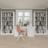 OSEILLC 5-Tier Bookshelf, White Bookshelf with Adjustable Storage Shelves, Metal Bookshelf, 69" Tall Bookcase for Living Room, Library, Office, Bedroom, Including Book Stopper OSEILLC