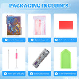 RICUVED Diamond Art Kits for Adults, Diamond Art Kits Full Round Drill Dreamcatcher Diamond Art, Starry Sky Diamond Gem Dots Art and Crafts for Gift Home Wall Decor 12x16Inch RICUVED