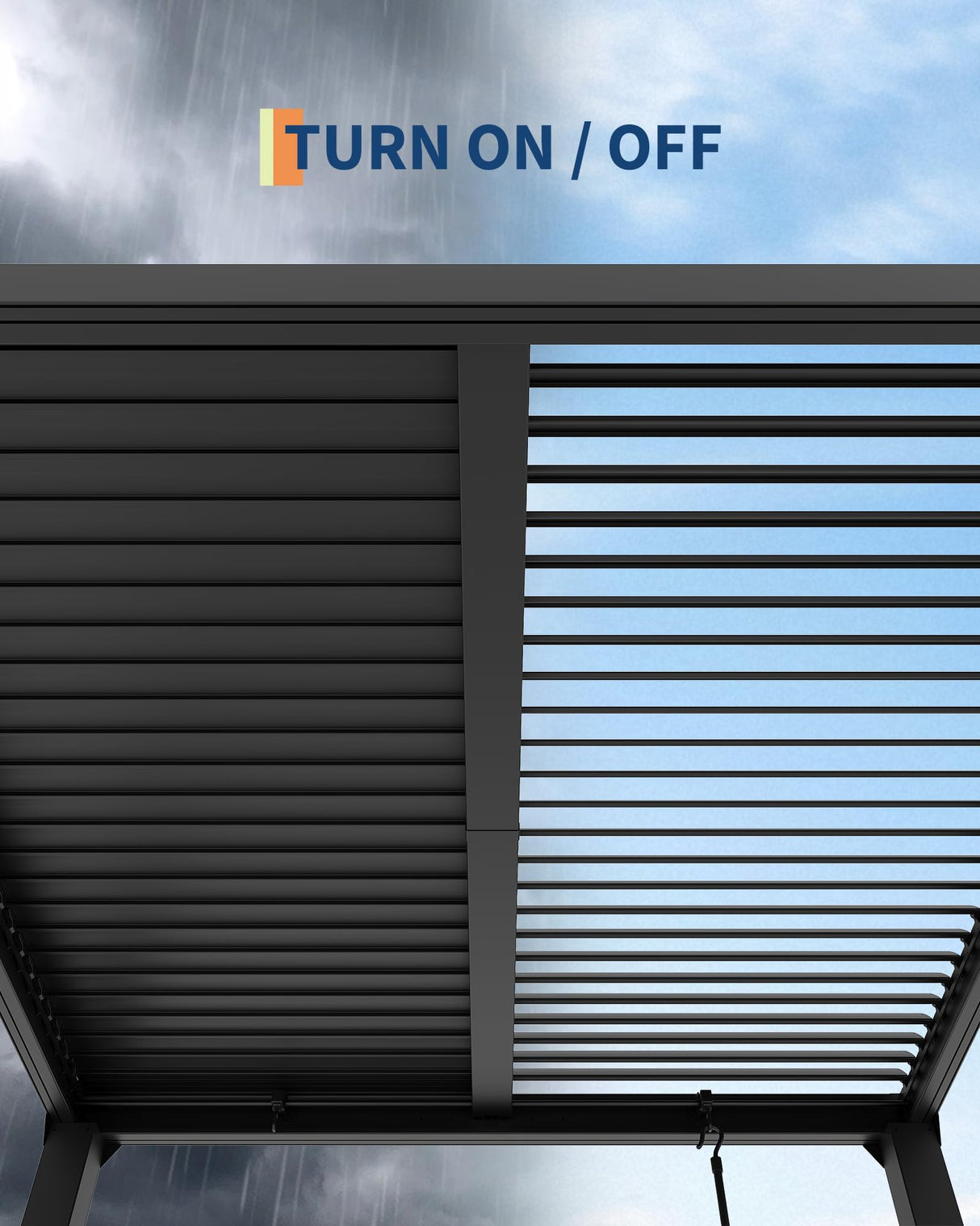 GarveeLife Louvered Pergola 10 ft x10', Outdoor Pergola with Adjustable Louvered Roof, Reinforced Aluminum Frame, Integrated Drainage System, Hardtop Gazebo for Patio, Deck, Gray GarveeLife