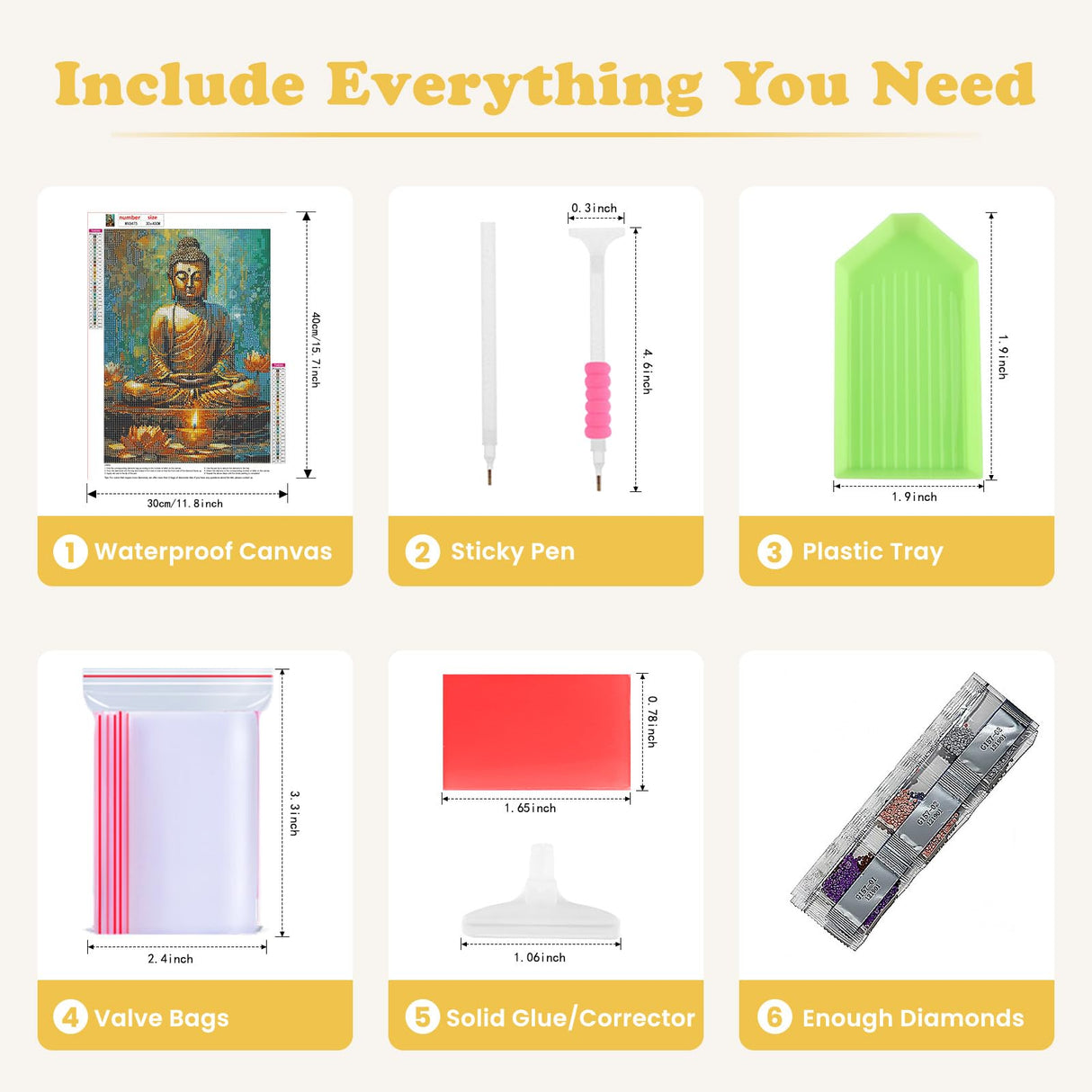 SENQAO Buddha Diamond Painting Kits for Adults, 5D Buddhism Inspirational Full Drill Diamond Art Kits, Lotus DIY Round Full Drill Gem Art and Crafts for Home Wall Decor 12x16inch SENQAO