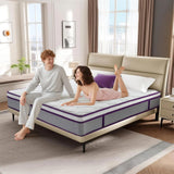 GJQ Twin Size Mattress, 12 Inch Hybrid Mattress with Pocket Spring,Cool Gel Memory Foam Mattresses in a Box,Medium Firm Twin Mattress for Pressure Relief,Fiberglass Free,CertiPUR-US Certified GJQ