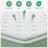 Novilla Twin Mattress, 10 Inch Hybrid Mattress in a Box, Gel Inflation Memory Foam with Pocket Coils Innerspring for a Cozy Night, Pillow Top Twin Size Mattress, Medium Firm & Fit The Body's Curves Novilla