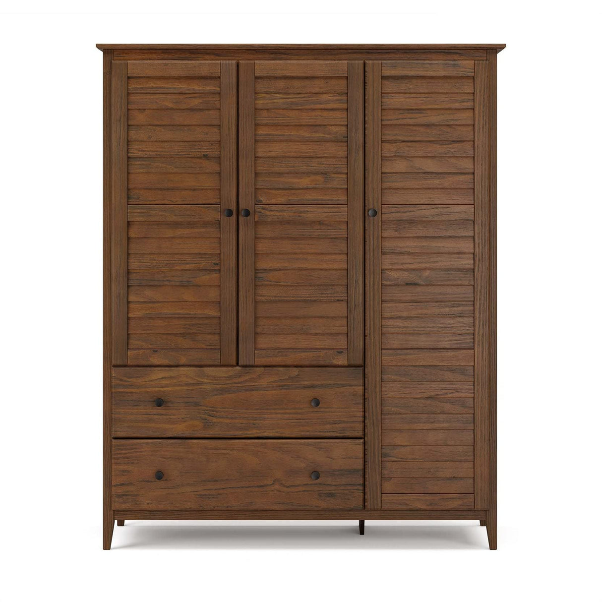 Grain Wood Furniture Greenport 3-Door Wardrobe, Brushed Walnut Grain Wood Furniture
