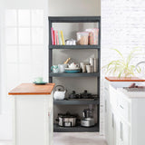 Sterilite 2-Pack 5 Shelf Unit, Heavy-Duty Shelving Storage Rack for Home and Garage, Gray - Multipurpose Plastic Organizer Shelves for Smart Organization Sterilite