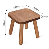 JUJIAFU Solid Wood Stool Wooden Step Stool for Adults Small Wooden Stool Square Stool Sitting Stool Legs Detachable for Kitchen Bathroom Living Room (9.32High) JUJIAFU