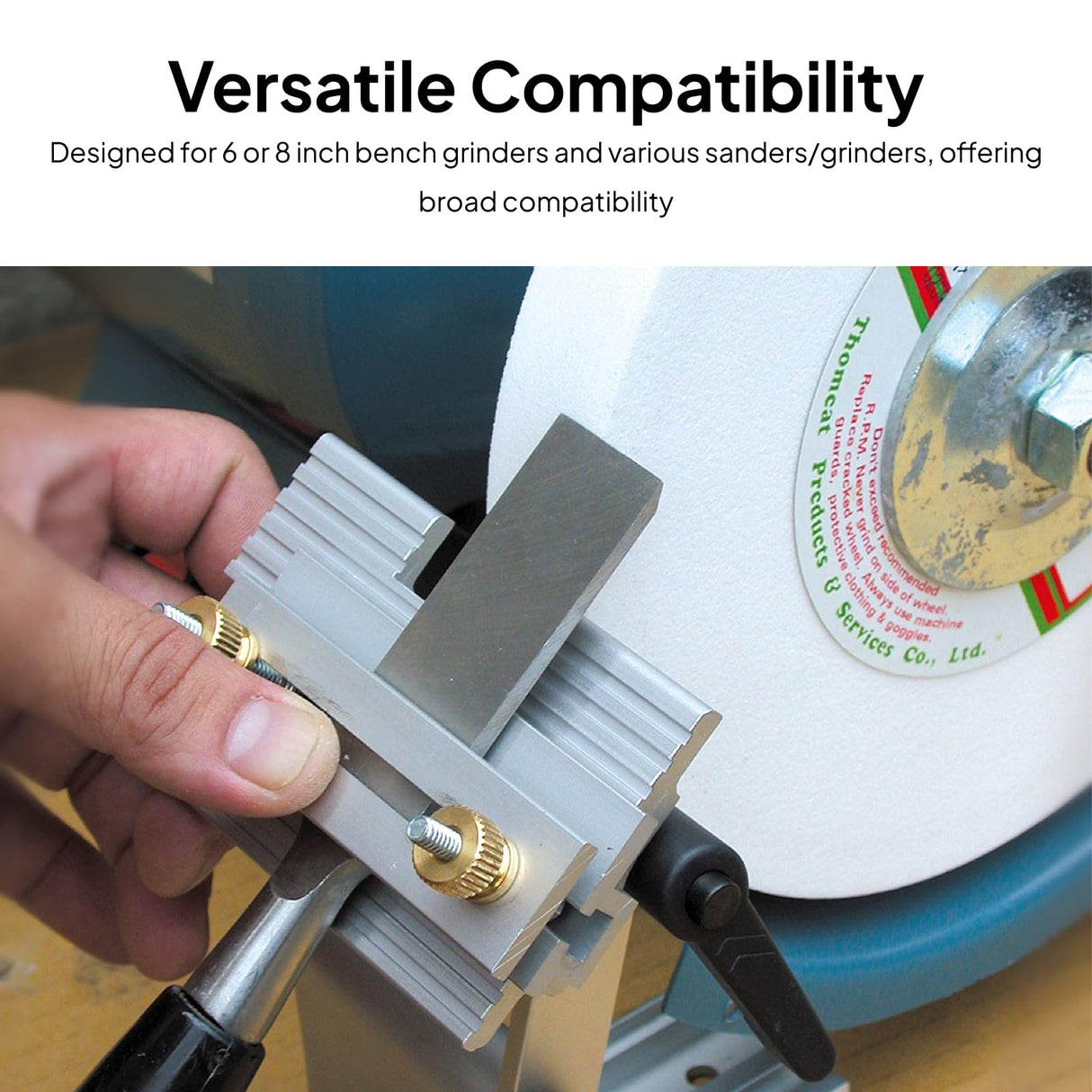 Generic Sharpening Jig Sharpening Tool Rest Jig Metal Stand Home Work Wood Turning Tools for 6 inch or 8 inch Bench Grinder Sanders Generic