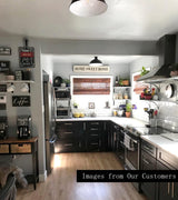 HMVPL Semi Flush Mount Ceiling Light Fixture, Farmhouse Light Fixtures, Black Outdoor Close to Ceiling Light for Porch, Entryway, Hallway, Foyer, and Gazebo HMVPL