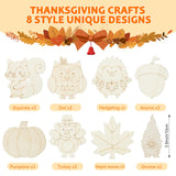 24-Set Fall Thanksgiving Wooden Painting Crafts, Unfinished Wood Cutouts Pumpkin, Maple Leaves, Acorns, Blank Fridge Magnet Crafts for DIY, Party Favors, Classroom, Gift Goodie Bag Stuffers Bafeil