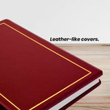 Office Werks Corporate Minute Book Binder, Maroon Leather w/Gold-Tooled Covers and Spines, Letter Size 8.5 x 11 Inches, 125 Pages/250 Sheet Capacity, 100 Minute Book Paper Included Office Werks