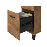 Bush Business Furniture Somerset Office Desk with Drawers and Hutch, 72W, Fresh Walnut Bush Business Furniture