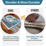 Playboda 1500 Pieces Rotating Plastic Puzzle Board with Drawers and Cover, 35"x27" Portable Jigsaw Puzzle Table for Adults, Lazy Susan Spinning Puzzle Boards (Patent Design) Playboda