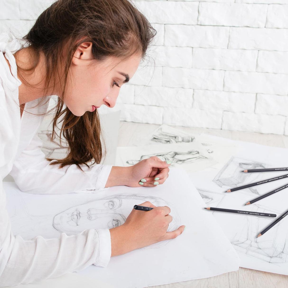 YUANCHENG Professional Drawing Sketching Pencil Set - 12 Pieces,Graphite,(14B - 2H), Graphite Pencils for Drawing, Shading Pencils for Sketching,Artist Pencils for Beginners,Drawing Art YUANCHENG