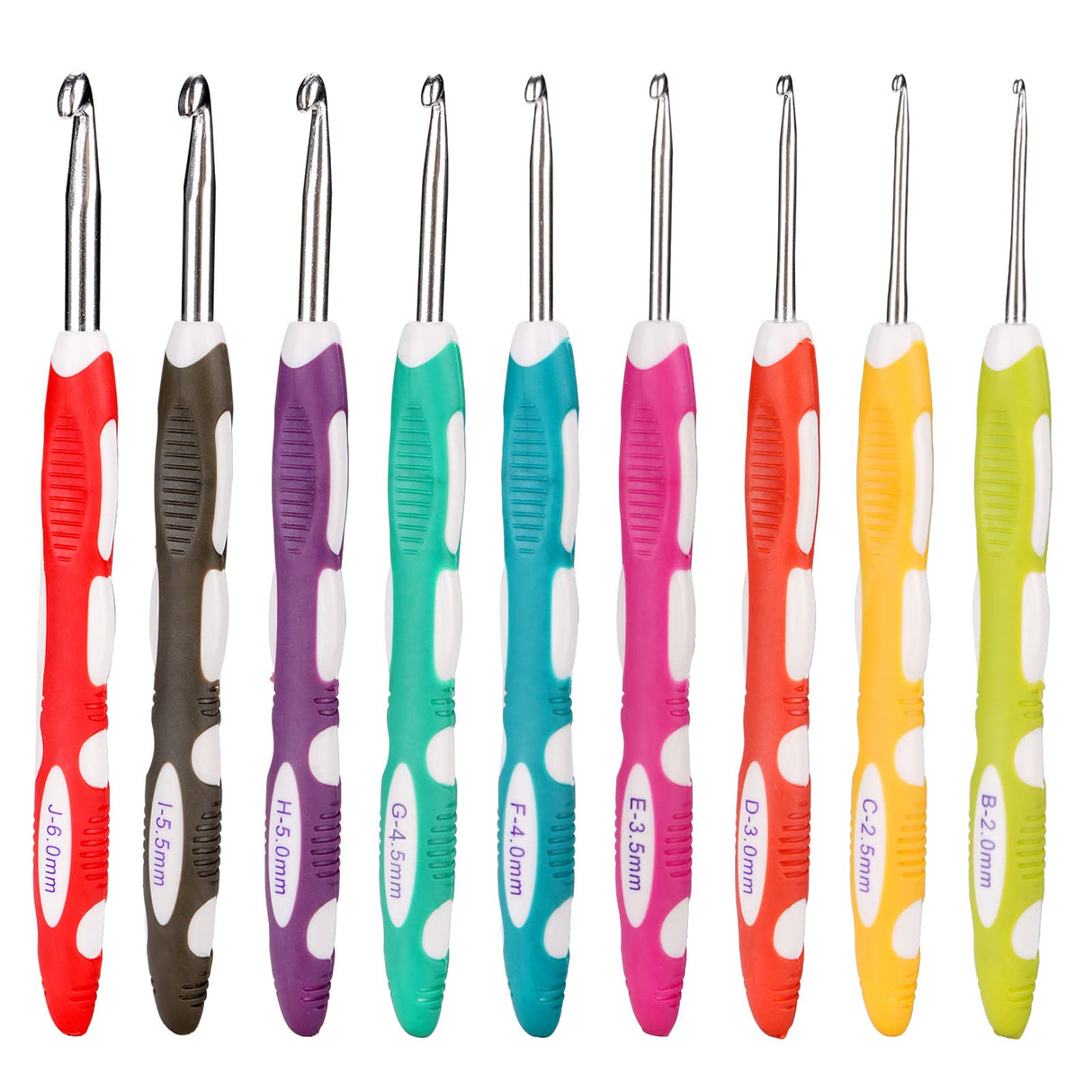 Ruidi TPR and ABS Handle Crochet Hook(9pcs) RUIDI