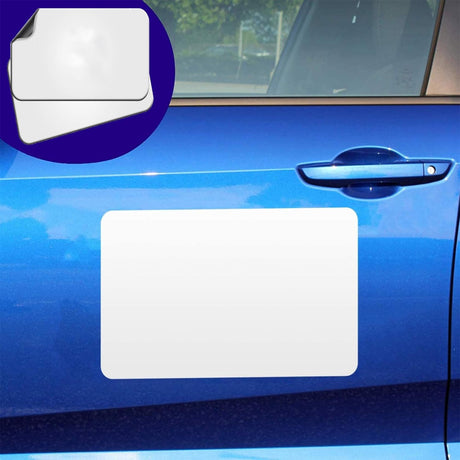Blank Magnets (2 Pack) – Rounded Corners Blank Car Magnet Set – Perfect USA-Made Magnet for Car to Advertise Business, Cover Company Logo (for HOA), Prevent Car Scratches & Dents (Regular Large) SignHero