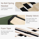 KISLOT Full Size Bed Frame, Velvet Upholstered Platform Bed Mattress Foundation, with Vertical Channel Tufted Wingback Headboard, Strong Wood Slat, No Box Spring Needed, Green KISLOT