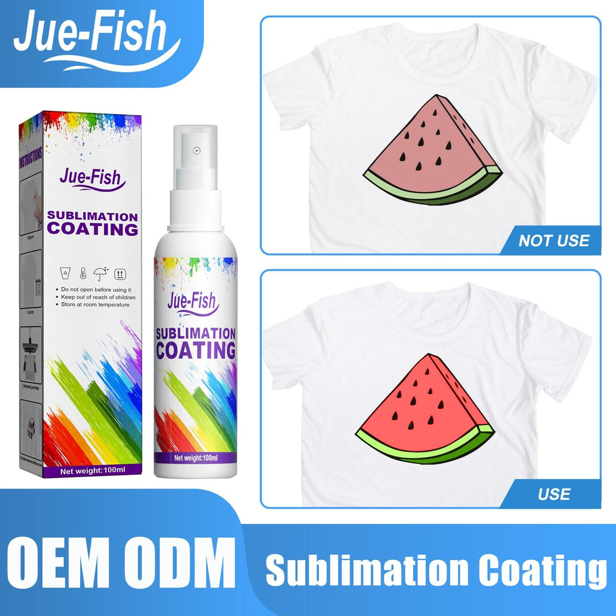 Hulzogul 100ml Sublimation Coating Spray, Coating Spray Clothing Clear Spray Sublimation Cotton Sublimation Protection Coating Spray for All Fabrics Including Polyester Fibre Canvas Hulzogul