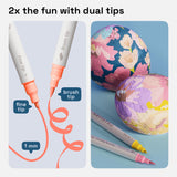 ARTISTRO 24 Acrylic Paint Pens, Art Set Acrylic Paint Markers Dual Tip (Brush + Fine 1mm), Acrylic Markers for Fabric, Canvas, Rock, Glass, Wood, Paper, DIY, Paint Markers for Kids and Adults, Pastel ARTISTRO