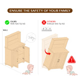 JOINICE Farmhouse Coffee Bar Cabinet with Storage,31.5" Kitchen Cabinet with Hooks and Charging Station,Coffee Station with Adjustable Shelf and Hutch,Sideboard for Living Dining Room JOINICE