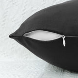 Coddsmz Set of 2 Sublimation Blanks Pillow Cases Cushion Covers Heat Transfer Pillow Cases DIY Cushion Cover with Concealed Zipper 18x18 Inch Black Coddsmz