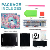 JZHYOAN Dolphin Diamond Art Pen Holder, DIY Diamond Pencil Storage, Study, Office Painting Special Pencil Box, Common Storage for Desks, Suitable for Study Rooms and Bedrooms JZHYOAN