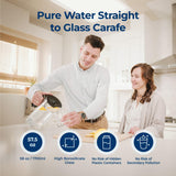 Bluevua RO100ROPOT-UV Reverse Osmosis System Countertop Water Filter - 6 Stage Purification with UV and Remineralization, Counter RO Filtration, Portable Water Purifier Bluevua