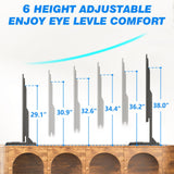 Rfiver Table Top TV Stand with Height Adjustable TV Legs, TV Stands Base with Cable Management for Most 37 to 86 Inch Flat or Curved TVs, Steel TV Feet Holds up to 150 lbs, Max VESA 800x600mm, Black Rfiver