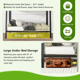 MJQFVM Full XL Over Queen Bunk Bed with 2 Ladders for Adults, Heavy Duty Metal Frame & Full Guardrails, Reinforced No-Sag Metal Slats, Space Saving for Guest Room, Dorm, Kids Bedroom, Black MJQFVM