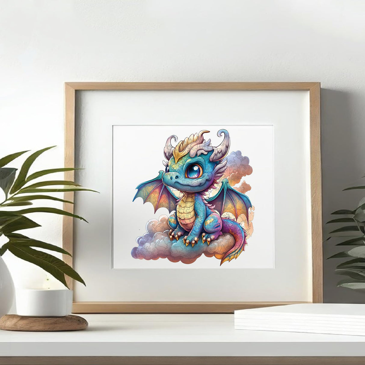 Wooden Puzzle for Adults, 200 Piece Dragon Irregular Animal Shaped Wooden Jigsaw Puzzles, Unique Puzzles for Adults, Creative Gift for Adults WHJSG