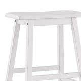 Hillsdale Moreno Wood Backless Bar Height Stool, 29" High, Sea White Hillsdale