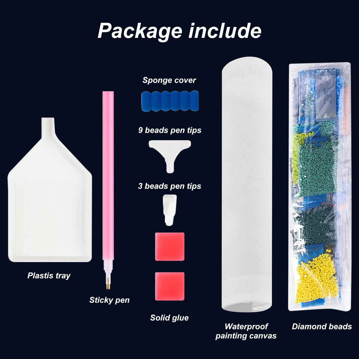 Stalente Diamond Painting Kits for Adults, 5D DIY Diamond Art Kits for Beginners Round Full Drill Diamond Painting for Home Wall Decoration Gift 12×12inch, Sun and Moon Stalente