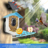 64GB Bird Feeder with Camera, 2K 3MP HD Camera Bird Feeder, AI Identify +10,000 Bird Species, Solar Powered Face Sun, Live Video & Playback on Phone & Tablet, Smart Wild Bird Watching Gifts Kadymay