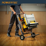 POWERTEC Table Saw Stand with 8-Inch Jobsite Wheels, Upright Folding Design, 330Lbs Load Capacity, Multiple Adjustable Mounting Options (MT4009V) POWERTEC