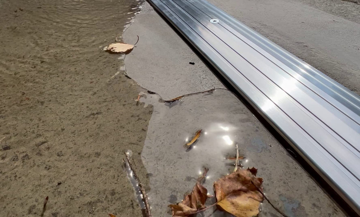 ½" High Commercial Door Aluminum Threshold Seal Kit 10'2" Length | Full Kit Fixings Included | GaraDry GARADRY