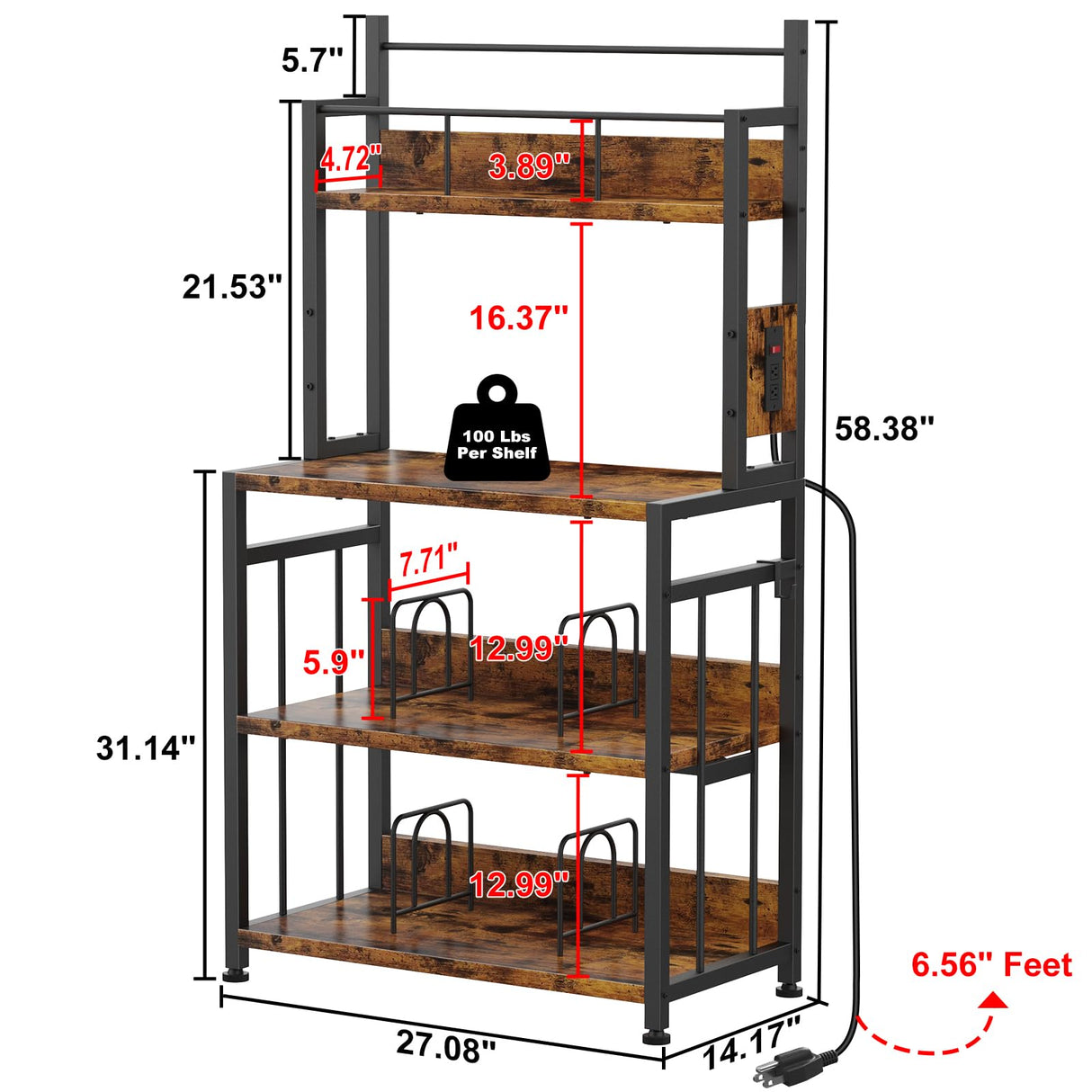 EasyCom Record Player Stand with Vinyl Storage, Turntable Stand Holds Up to 300 Albums, Large Record Player Table with Charge Station, Vinyl Record Stand for Living Room Bedroom EasyCom