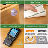 SUZEPER 5 Tier 360° Rotating Bookshelf,Bamboo Bookshelf Floor Standing Storage Rack,Wood Narrow Book Shelf Organizer for Living Room Study Room Office(37x37x149cm(15x15x59inch), Walnut) SUZEPER