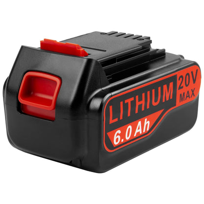 ARyee 6.0Ah 20V LBXR20 LBX4020 Lithium Battery Compatible with Black and Decker 20Volt Max LB20 LBX20 LBXR2020 LB2X4020-OPE LBXR20-OPE Cordless Power Drill Driver Tools - WoodArtSupply