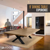 JOOLA Berkshire Outdoor Table Tennis Table - Multi Use Conference Table Dining Table - Concrete Oak Wood Look Includes Steel Outdoor Ping Pong Net Set & Frame - Hybrid Indoor Outdoor Ping Pong Table JOOLA