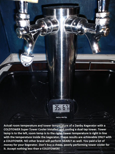 Coldtower Kegerator Super Tower Cooler (Upgraded for MAXIMUM cooling) Coldtower