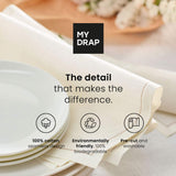 My Drap Basics Cotton Cocktail Napkin, 50 Per Roll, Cream, 4.3 x 4.3 Inch MY DRAP