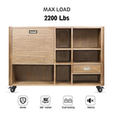 ANDUTEES 2 Inch Caster Wheels, Casters Set of 4, Heavy Duty Casters Load 2200lbs, Locking Swivel Plate Industrial Casters, Low Gravity Center Castor for Furniture and Workbench ANDUTEES