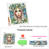 AiYuanzsh Diamond Art Painting Kits for Adults Pretty Princess Butterfly Fairy, 5D Special Shape Diamond Painting Kit, Unique Diamond Art for Beginners DIY Craft Wall Décor Gift 12×12 Inch AiYuanzsh