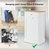 Mdeam Tilt Out Trash Cabinet 10 Gallon Hidden Trash Garbage Can Cabinet for Kitchen,Living Room,White Mdeam