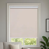 Ajadeblind Blackout Roller Shades for Windows, Thermal Insulated Pull Down Shade, Total Blackout Window Blinds for Home,Office,Bedroom,Door (Linen Beige,23''x72'') Ajadeblind