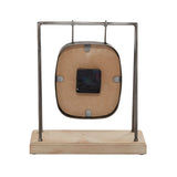 Deco 79 Wood Pendulum Clock with Wood Base, 10" x 5" x 12", Gray Deco 79