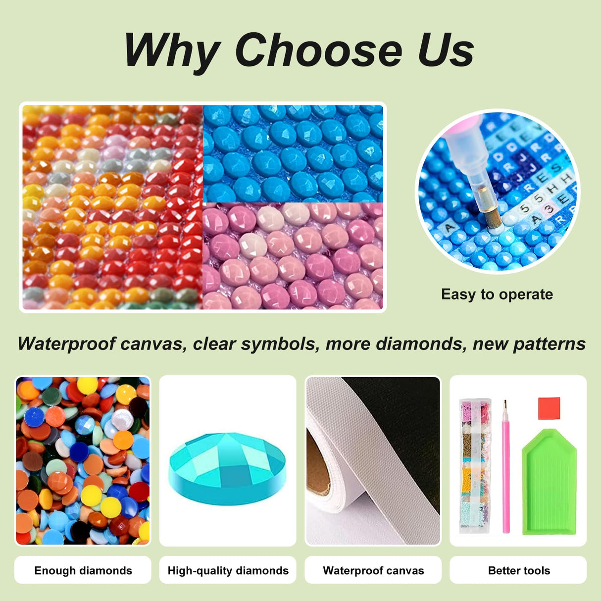 Stalente Diamond Painting Kits for Adults, 10 Pack 5D Diamond Art Kits for Beginners Round Full Drill Diamond Painting for Home Wall Decoration Gift 12×16inch, Natural Landscape Forest Stalente