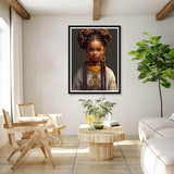 Bimkole 5D Diamond Arts Kits African American Woman, Full Drill DIY Rhinestone Embroidery Set Paint with Diamonds Art by Number Kits Cross Stitch Home Wall Craft Decoration (12x16inch) Ad31 Bimkole