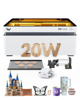 WECREAT Vision 20W(20,000mW) Laser Engraver, 4-in-1 Desktop Diode Laser Engraver and Cutter with Rotary, Smart Camera, Auto-Lifting Enclosure, Air Assist and Laser Bed for Wood Acrylic Metal WECREAT