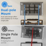 GYIIYUO LED TV Stand with Mount and Power Outlet & 6 Fabric Drawers for 32-75 Inches TV - Entertainment Center and Industrial TV Dresser Console Table for Living Room, Bedroom- 47" Rustic Brown GYIIYUO